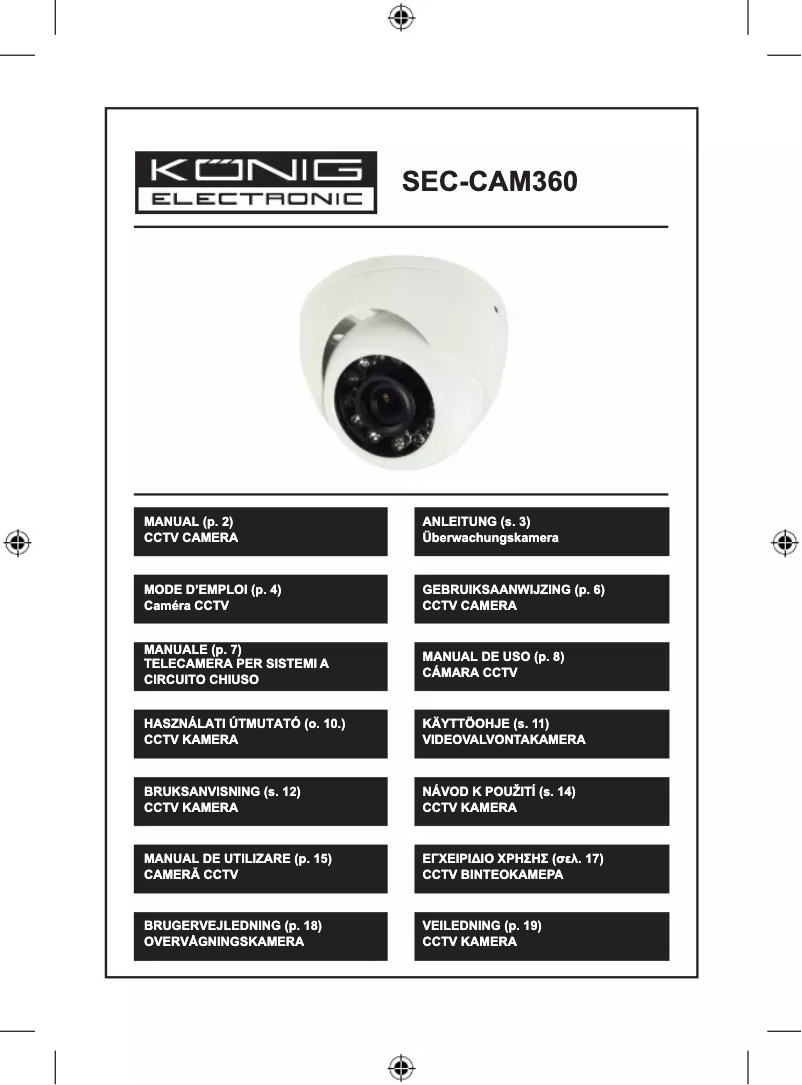 Imagen de la primera página del manual del dispositivo SEC-CAM360