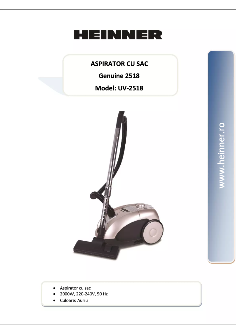 Imagen de la primera página del manual del dispositivo Genuine UV-2518