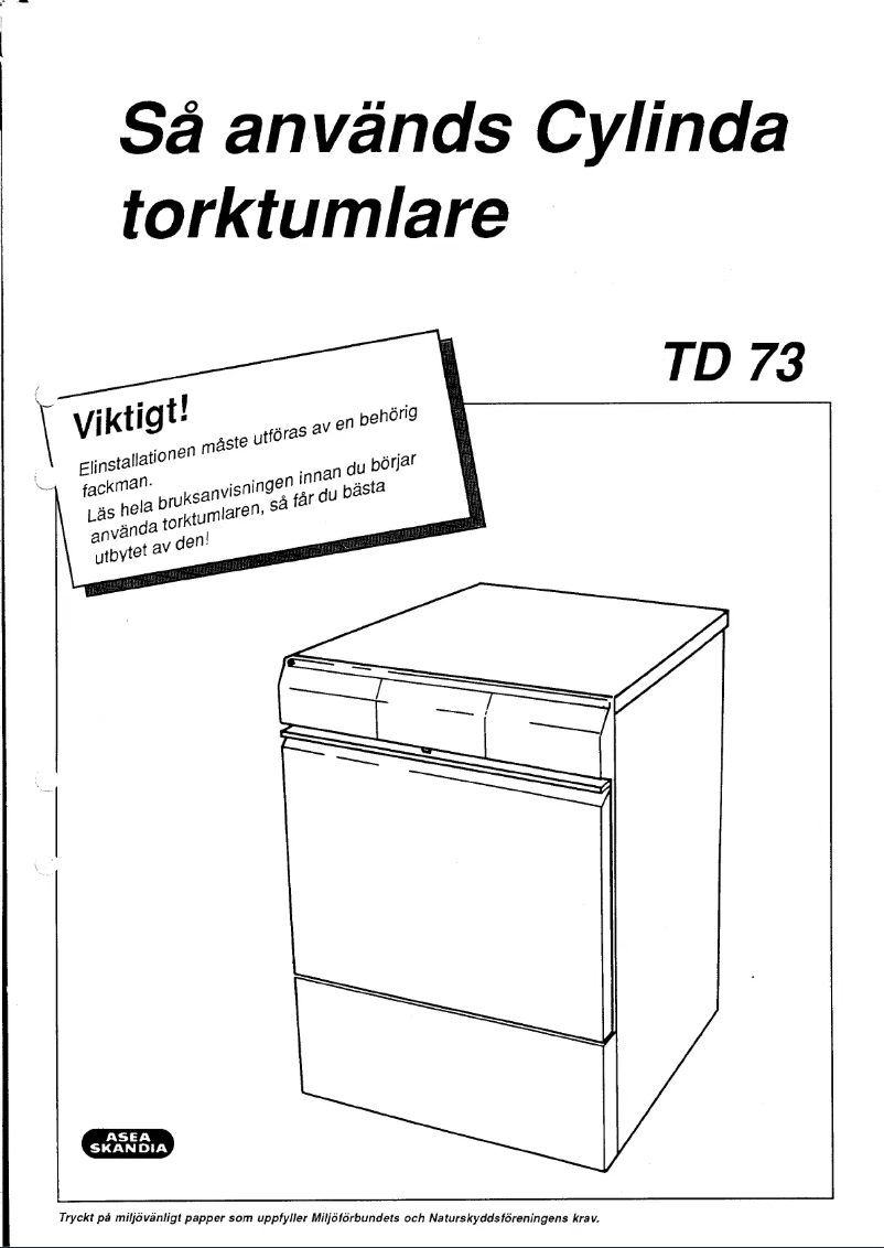 Página 1 del manual Manual de usuario Cylinda TD 73