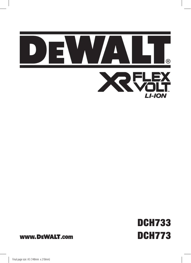 Página 1 del manual Manual de usuario DeWalt DCH773