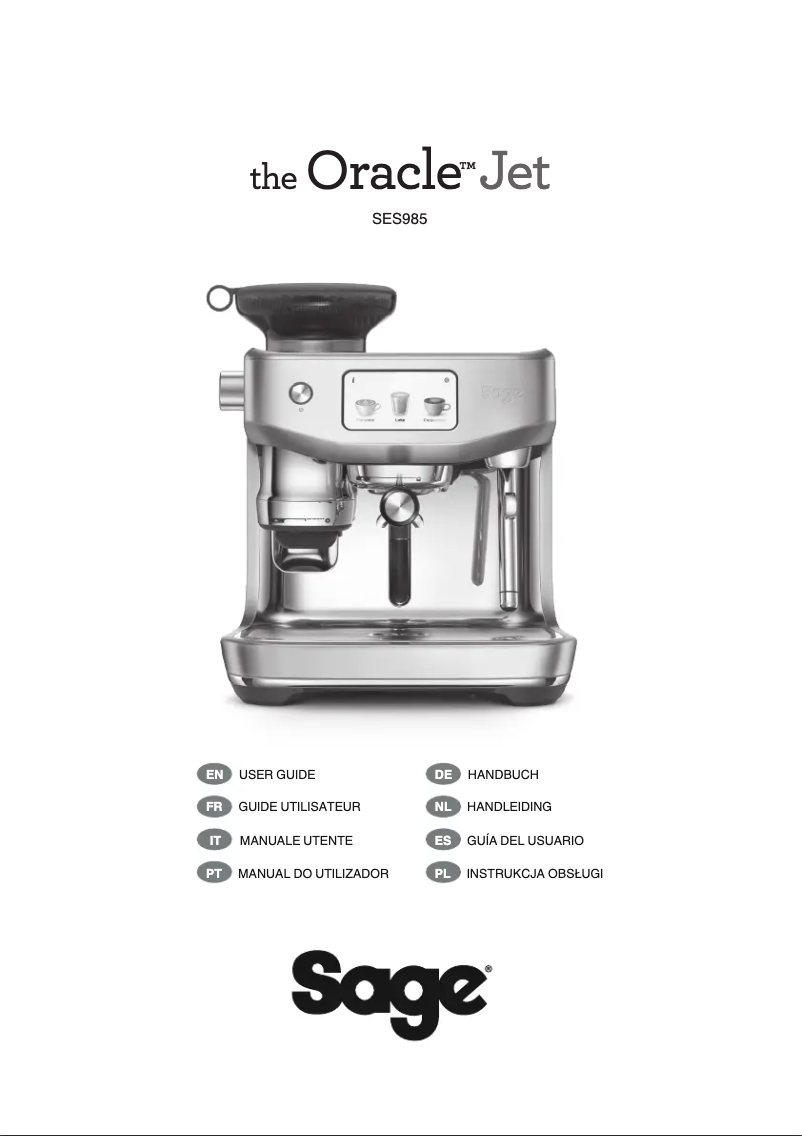 Página 1 del manual Manual de usuario Sage the Oracle Jet SES985