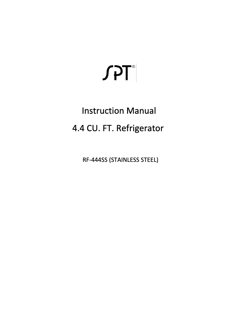 Página 1 del manual Manual de usuario SPT RF-444SS