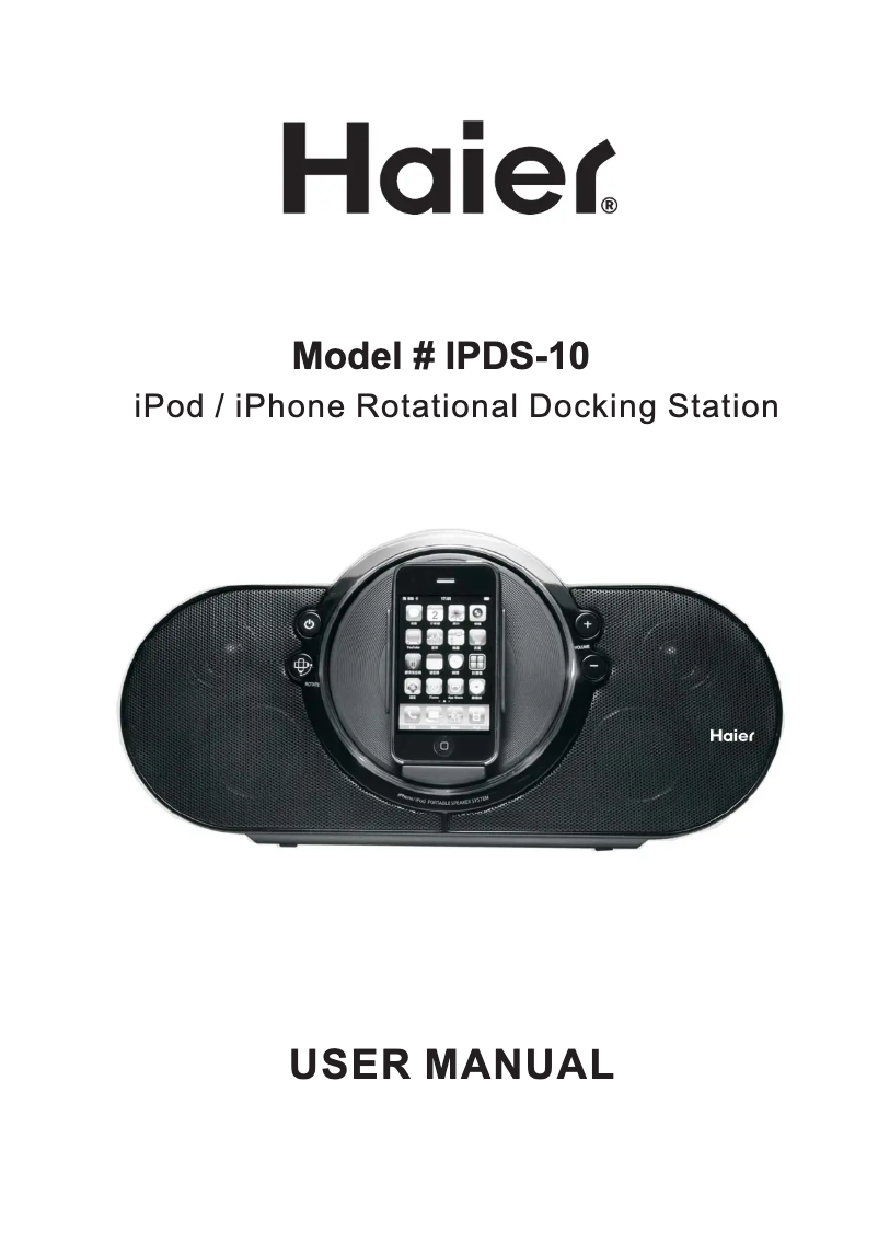 Página 1 del manual Manual de usuario Haier IPDS-10