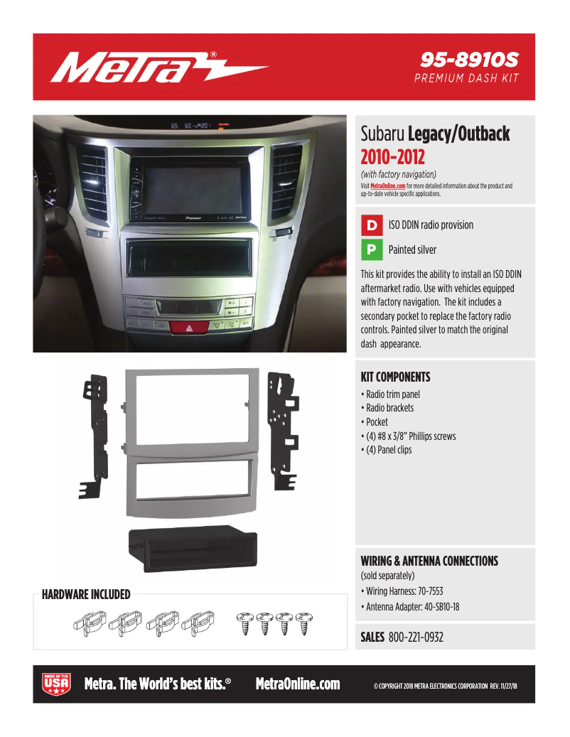 Imagen de la primera página del manual del dispositivo 95-8910S