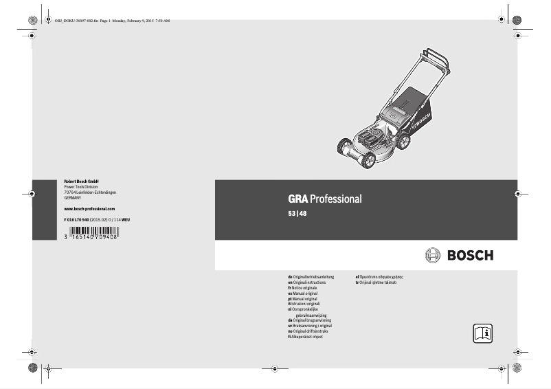 Página nº 1 - Manual de usuario Bosch GRA 53 Professional