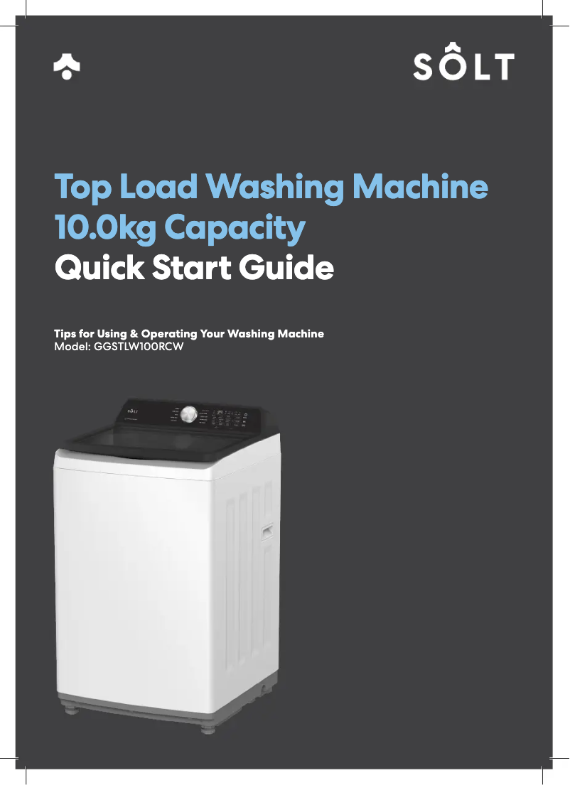 Página 1 del manual Guía de inicio rápido Sôlt GGSTLW100RCW