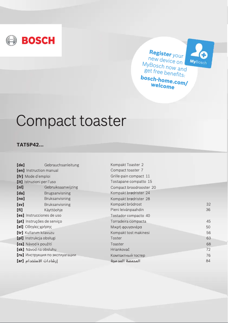 Imagen de la primera página del manual del dispositivo TAT5P425
