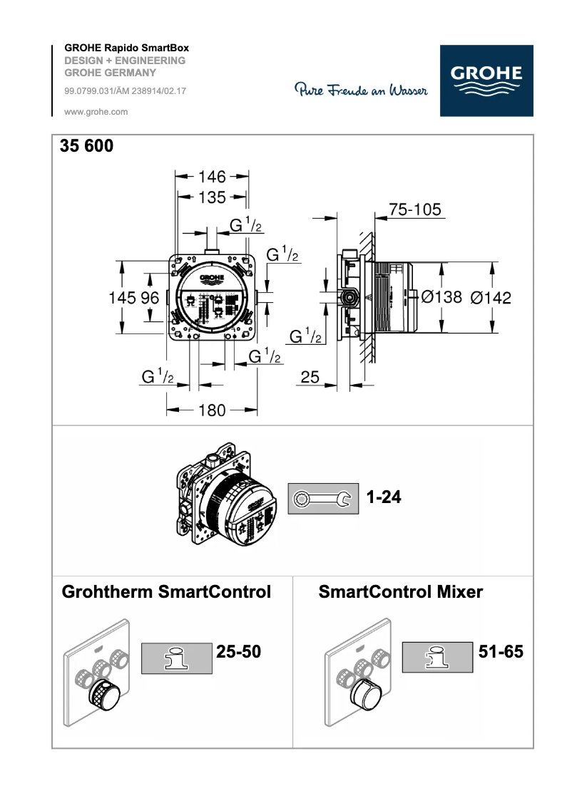 Imagen de la primera página del manual del dispositivo SmartControl 34744000