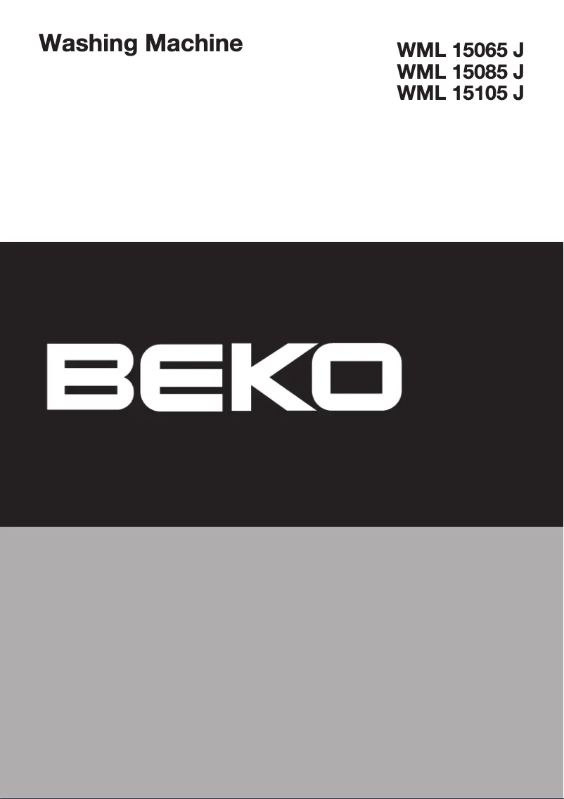 Página 1 del manual Manual de usuario Beko WML 15085 J