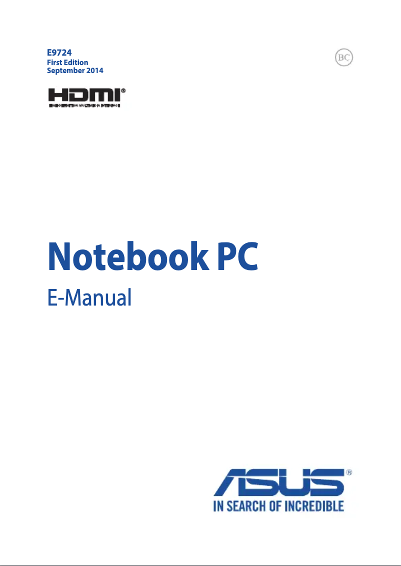 Página 1 del manual Manual de usuario Asus PRO P ESSENTIAL PU551JH