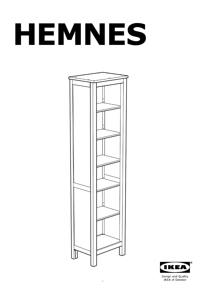 Imagen de la primera página del manual del dispositivo HEMNES (49x37x197)