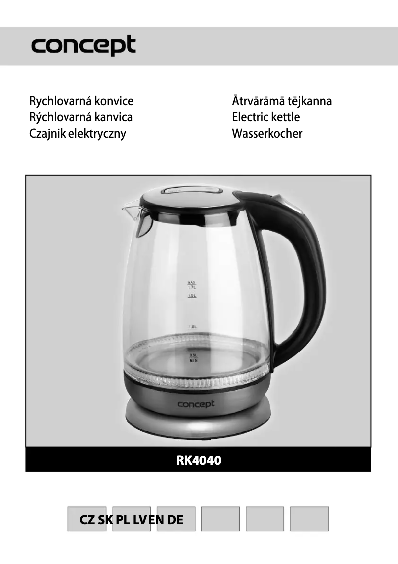 Imagen de la primera página del manual del dispositivo RK-4040