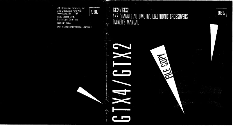 Página 1 del manual Manual de usuario JBL GTX2