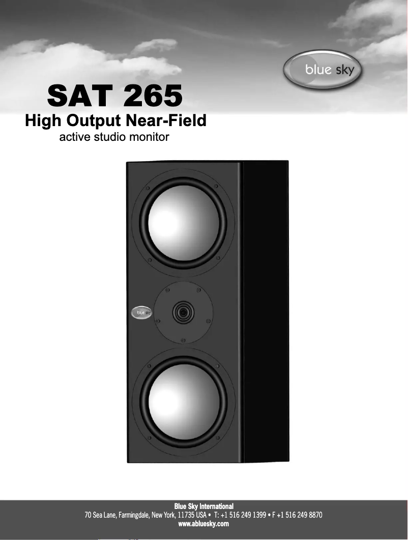 Imagen de la primera página del manual del dispositivo SAT 265