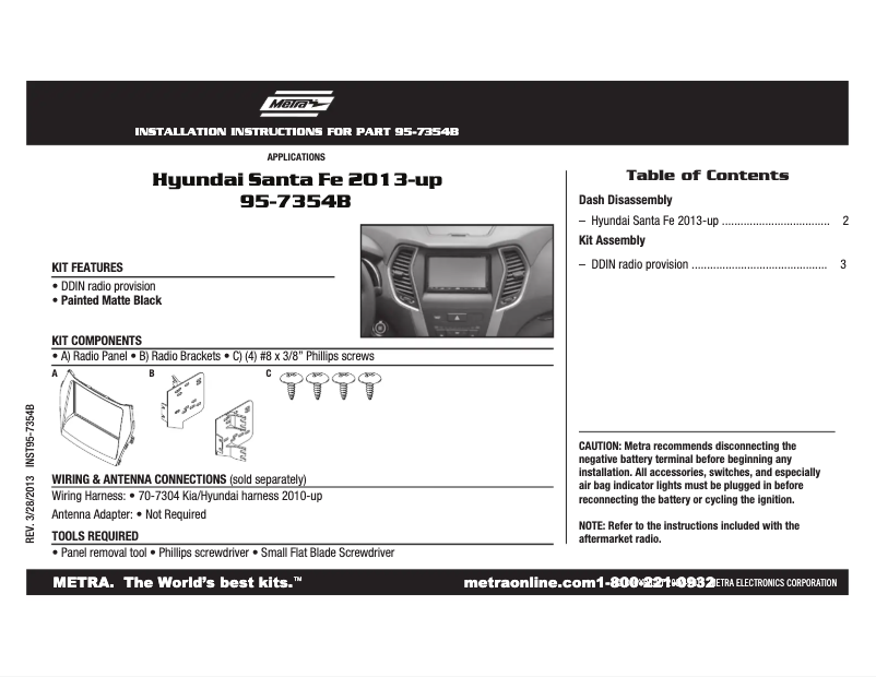 Imagen de la primera página del manual del dispositivo 95-7354B