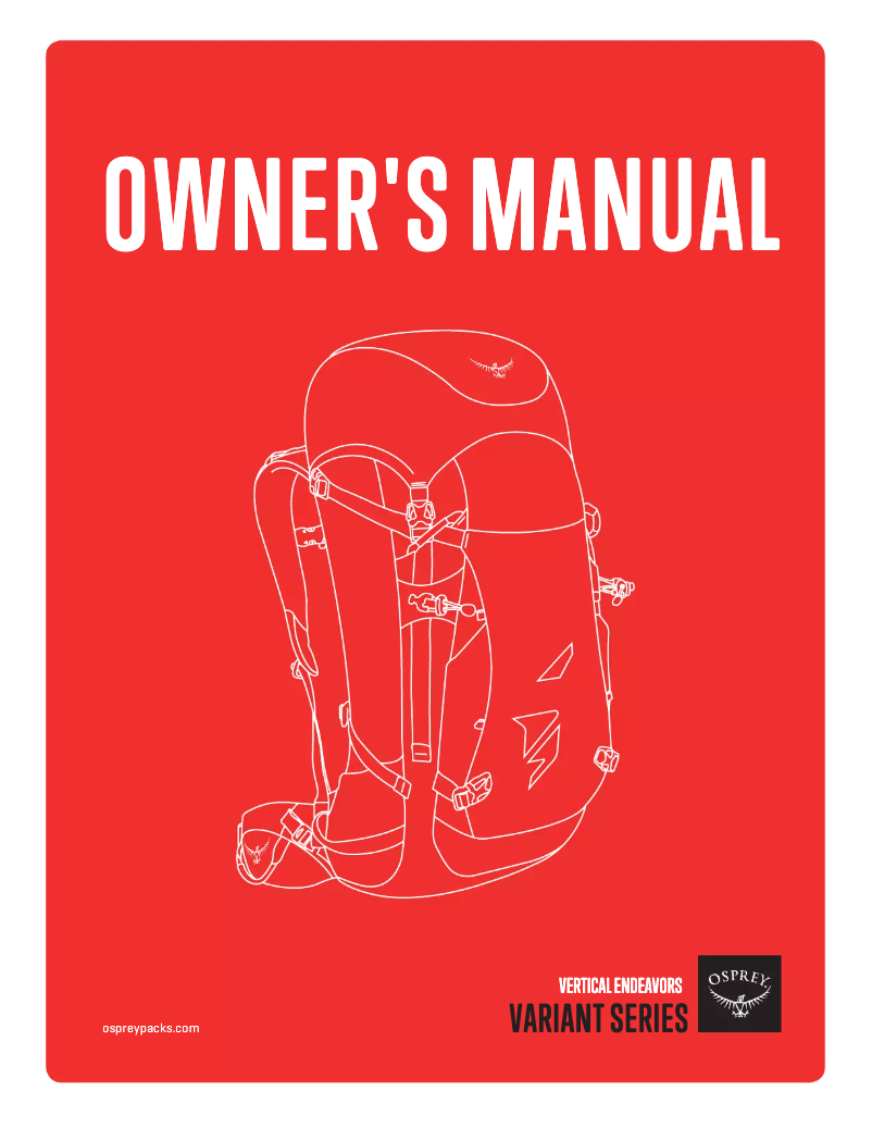 Página 1 del manual Manual de usuario Osprey Variant 37