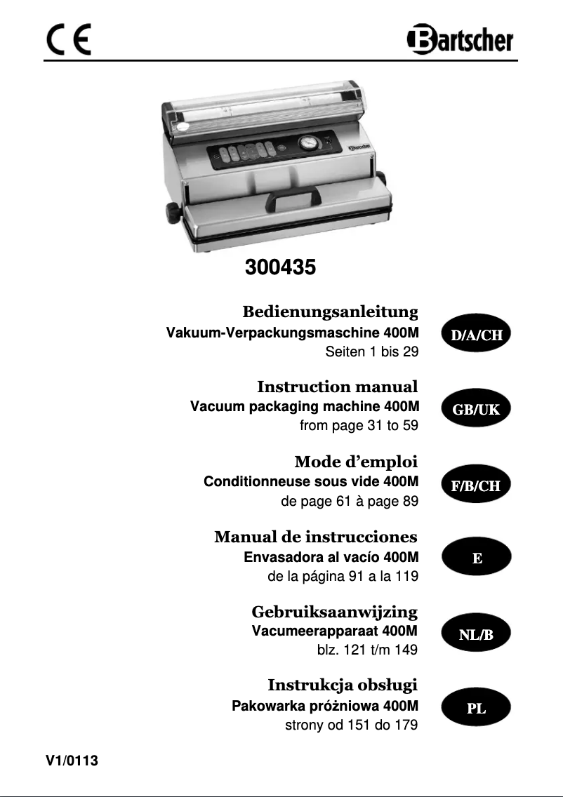 Imagen de la primera página del manual del dispositivo 300435