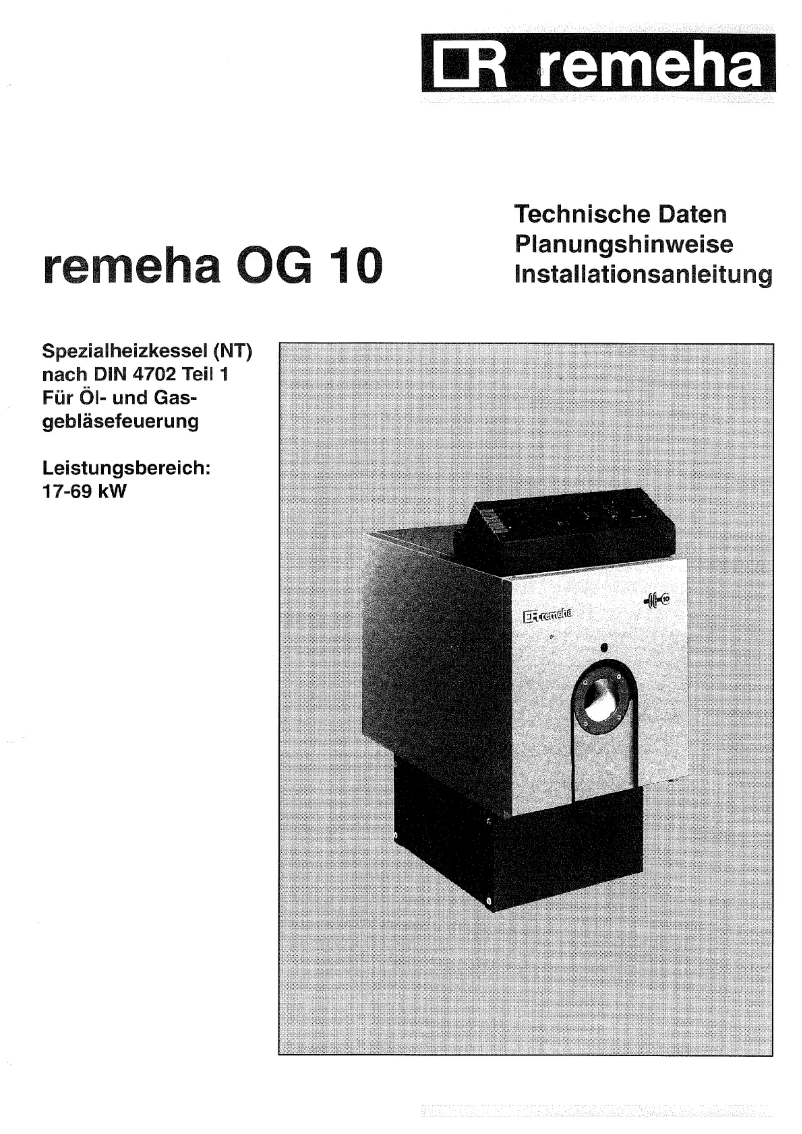 Página nº 1 - Manual de usuario Remeha OG10