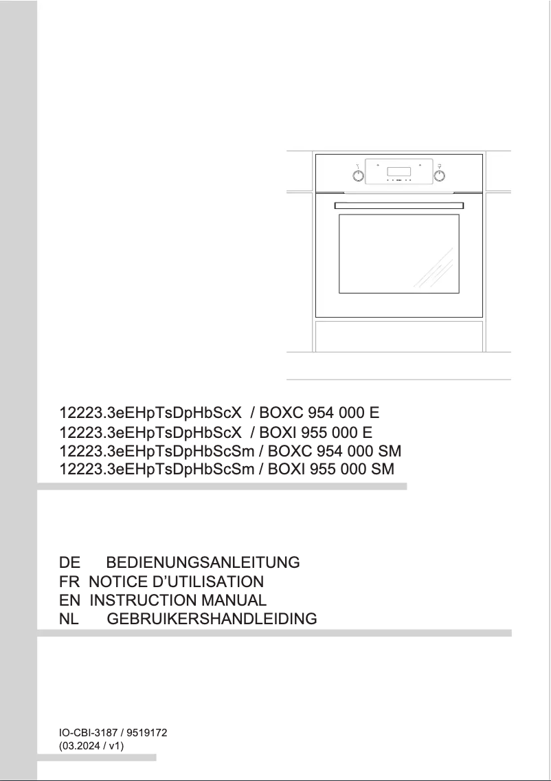 Imagen de la primera página del manual del dispositivo BOXC 954 000 SM