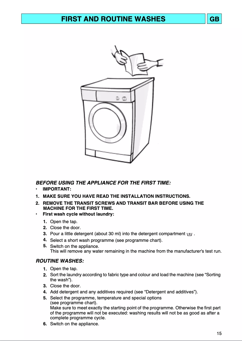 Página 1 del manual Manual de usuario Ignis AWV 421/1