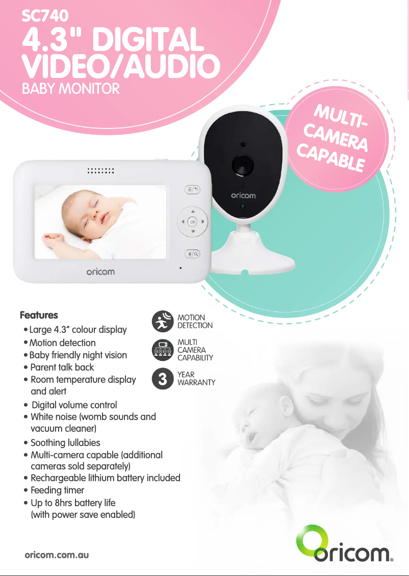 Imagen de la primera página del manual del dispositivo BabySense 7