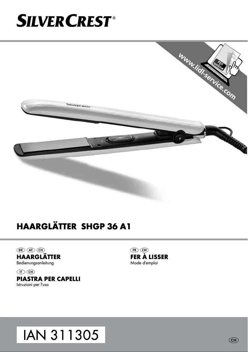 Imagen de la primera página del manual del dispositivo SHGP 36 A1