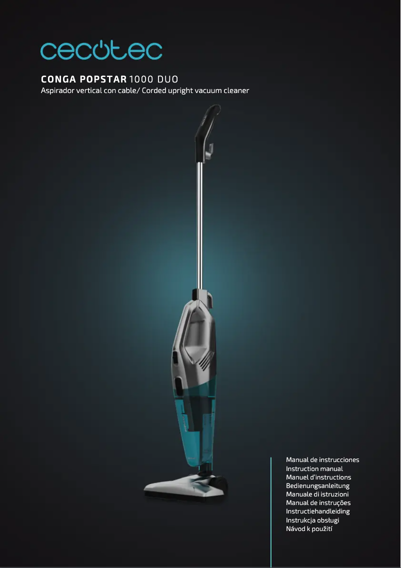 Imagen de la primera página del manual del dispositivo Conga Popstar 1000 DuoStick Easy