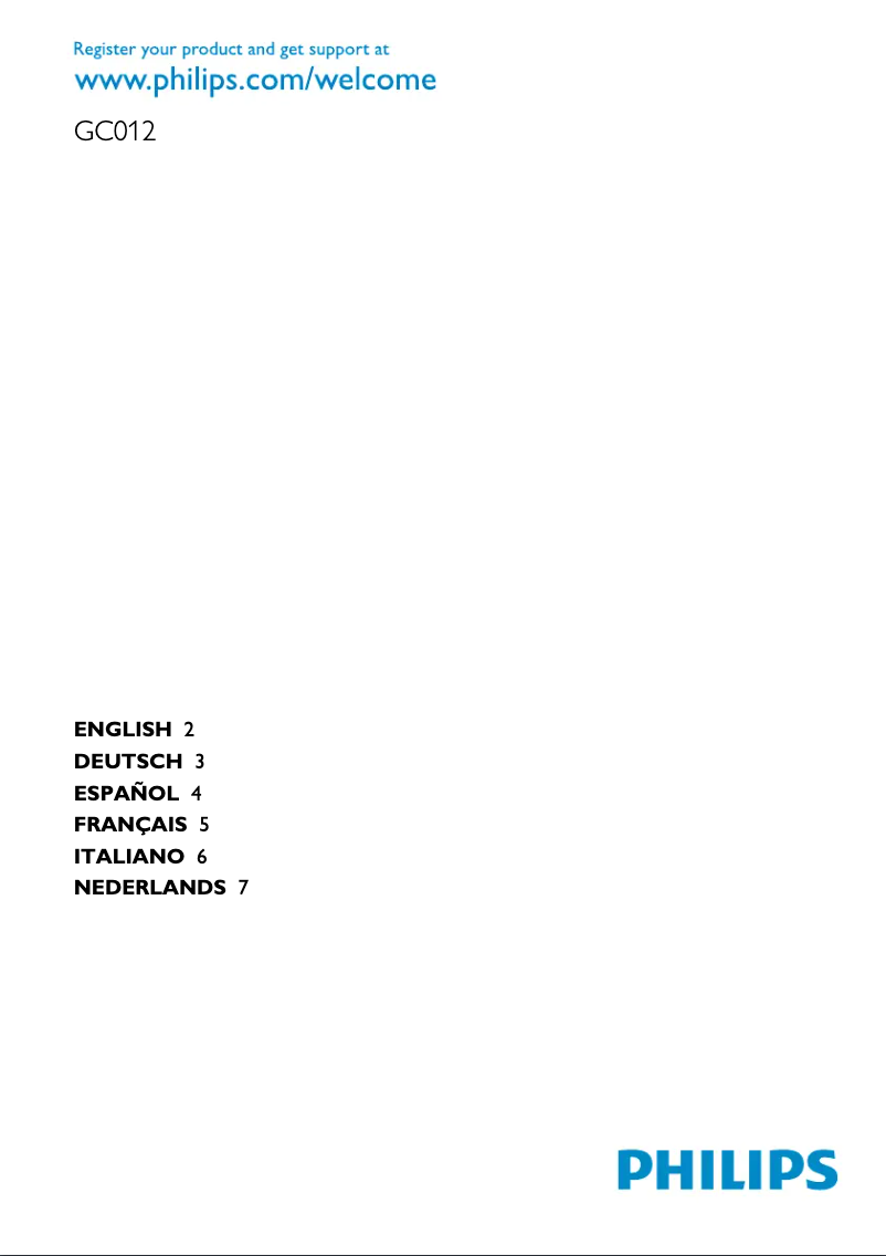Página 1 del manual Manual de usuario Philips GC012