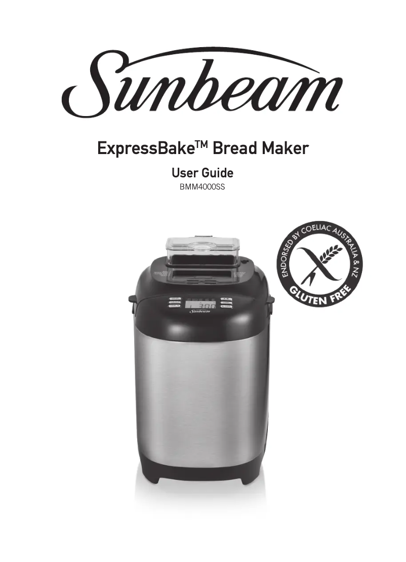 Imagen de la primera página del manual del dispositivo ExpressBake BMM4000SS