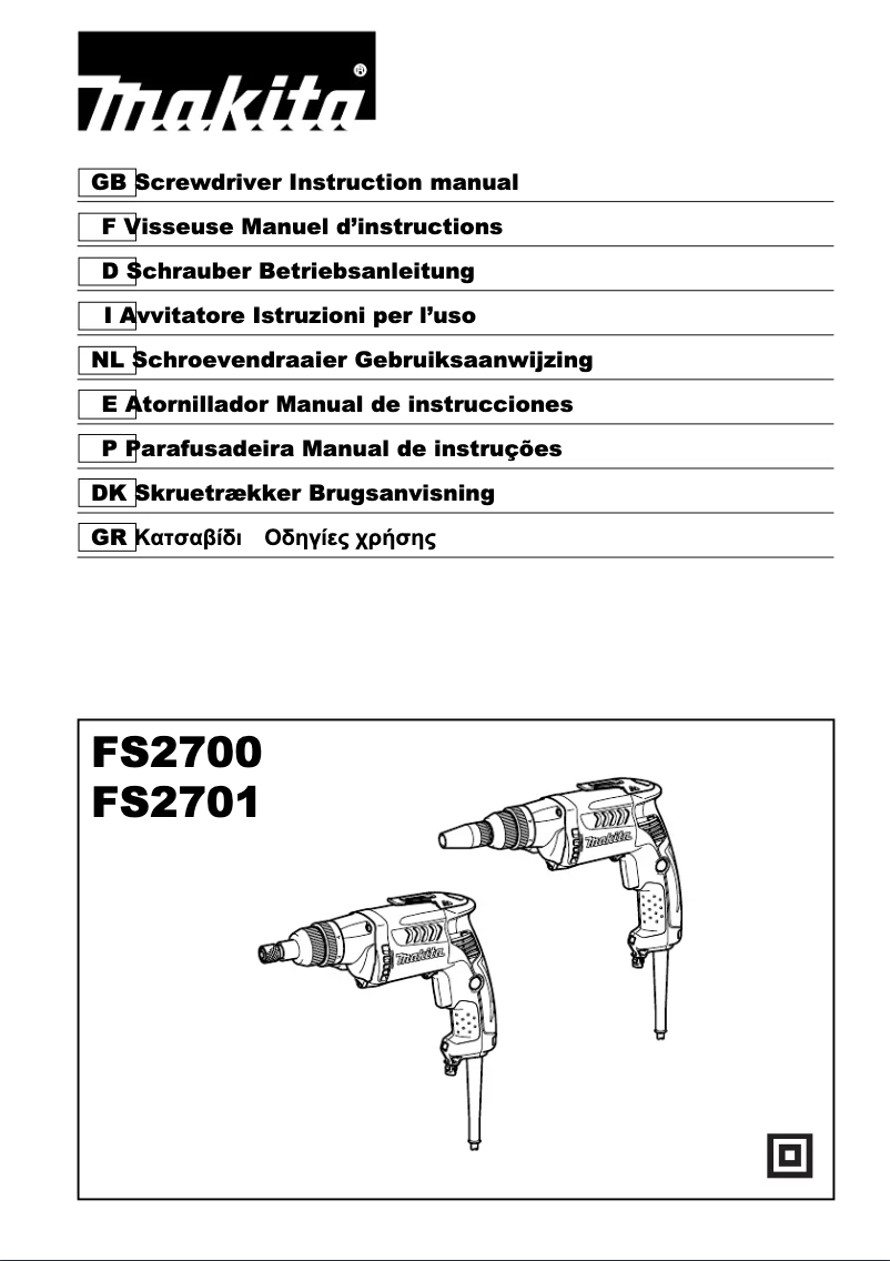Imagen de la primera página del manual del dispositivo FS2701