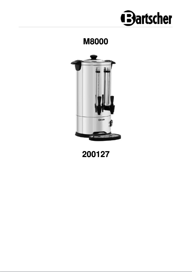 Página 1 del manual Manual de usuario Bartscher M8000