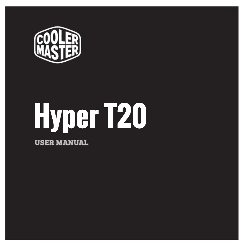 Página 1 del manual Manual de usuario Cooler Master Hyper T20