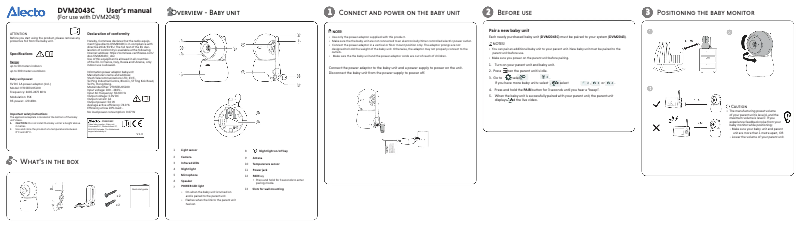 Página 1 del manual Manual de usuario Alecto DVM2043C