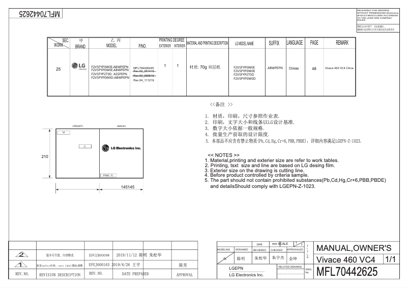 Página 1 del manual Manual de usuario LG FCX90Y2T