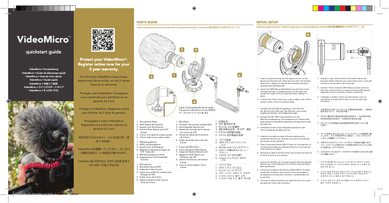 Página 1 del manual Manual de usuario Røde VideoMicro