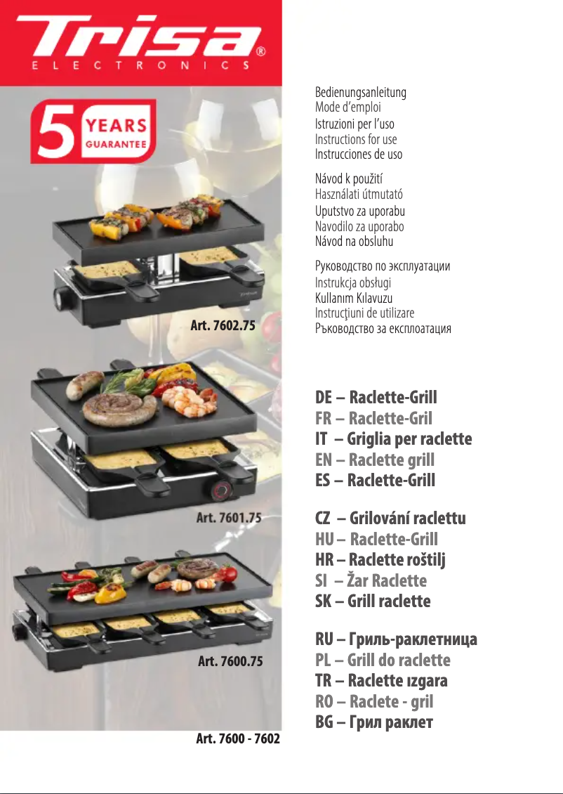 Imagen de la primera página del manual del dispositivo Style 2 7602.75