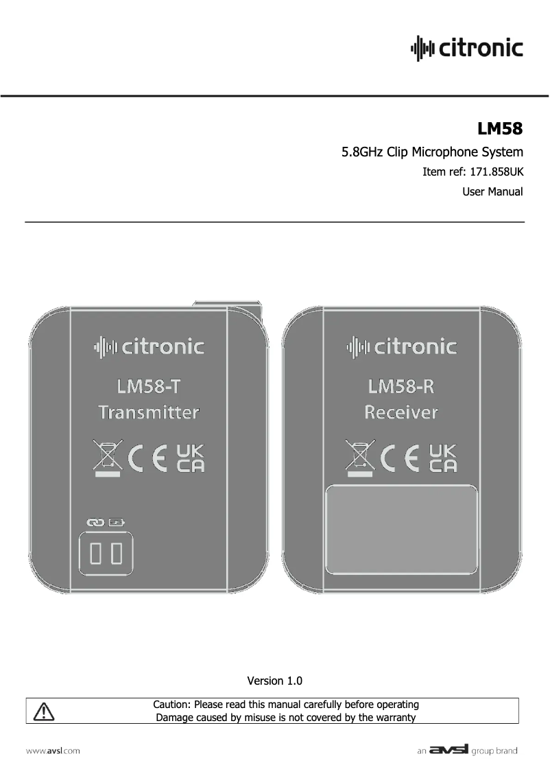 Página nº 1 - Manual de usuario Chord LM58