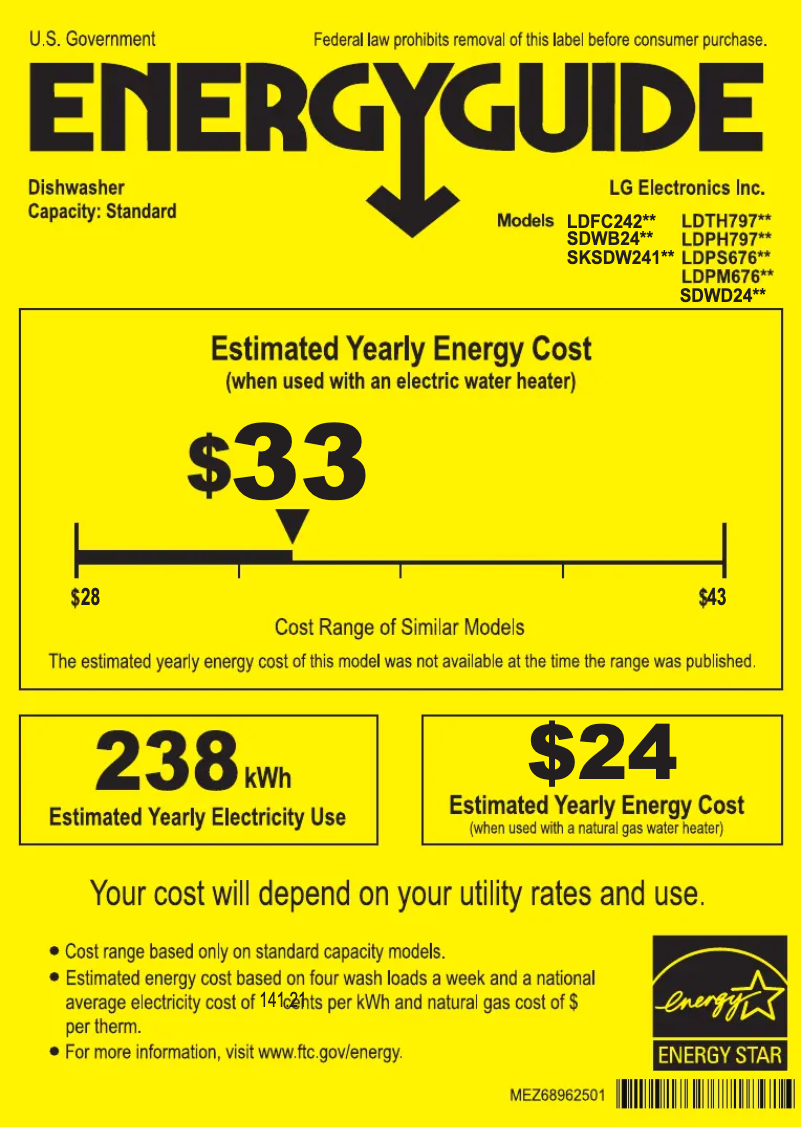 Página 1 del manual Etiqueta energética LG SDWB24S3