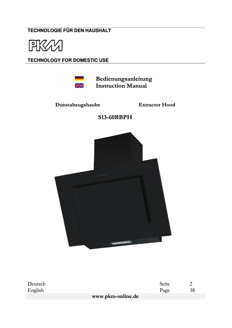 Imagen de la primera página del manual del dispositivo S13-60BBPH