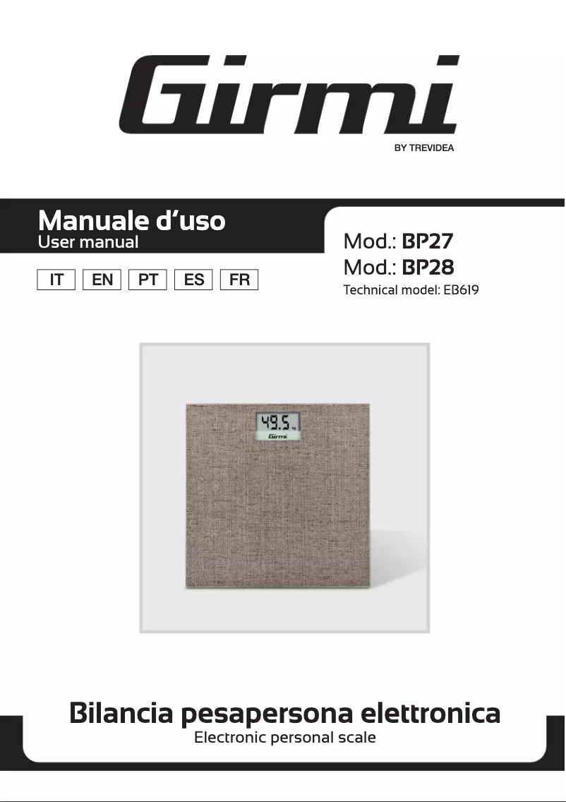 Imagen de la primera página del manual del dispositivo BP28