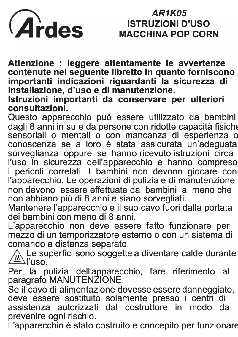 Página nº 1 - Instrucciones / montaje Ardes AR1K05