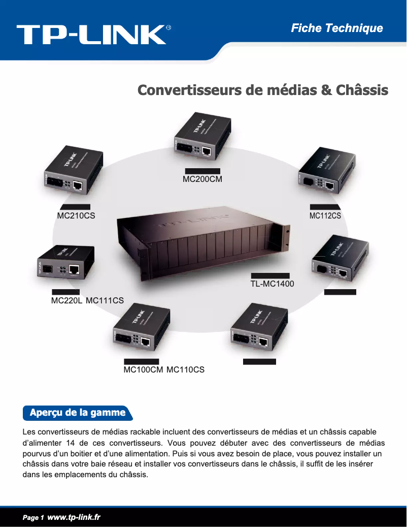 Página nº 1 - Guía de instalación TP-Link MC112CS