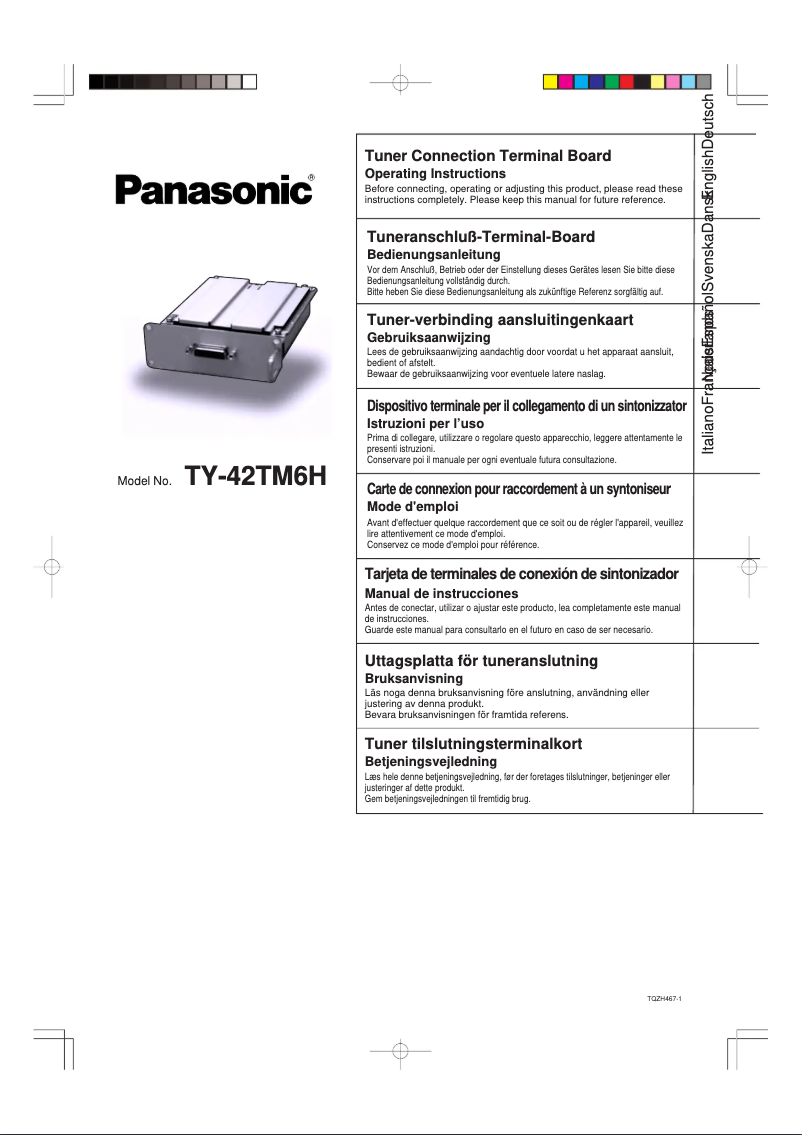 Página nº 1 - Manual de usuario Panasonic TY-42TM6H