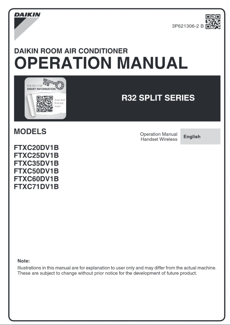 Imagen de la primera página del manual del dispositivo FTXC20DV1B