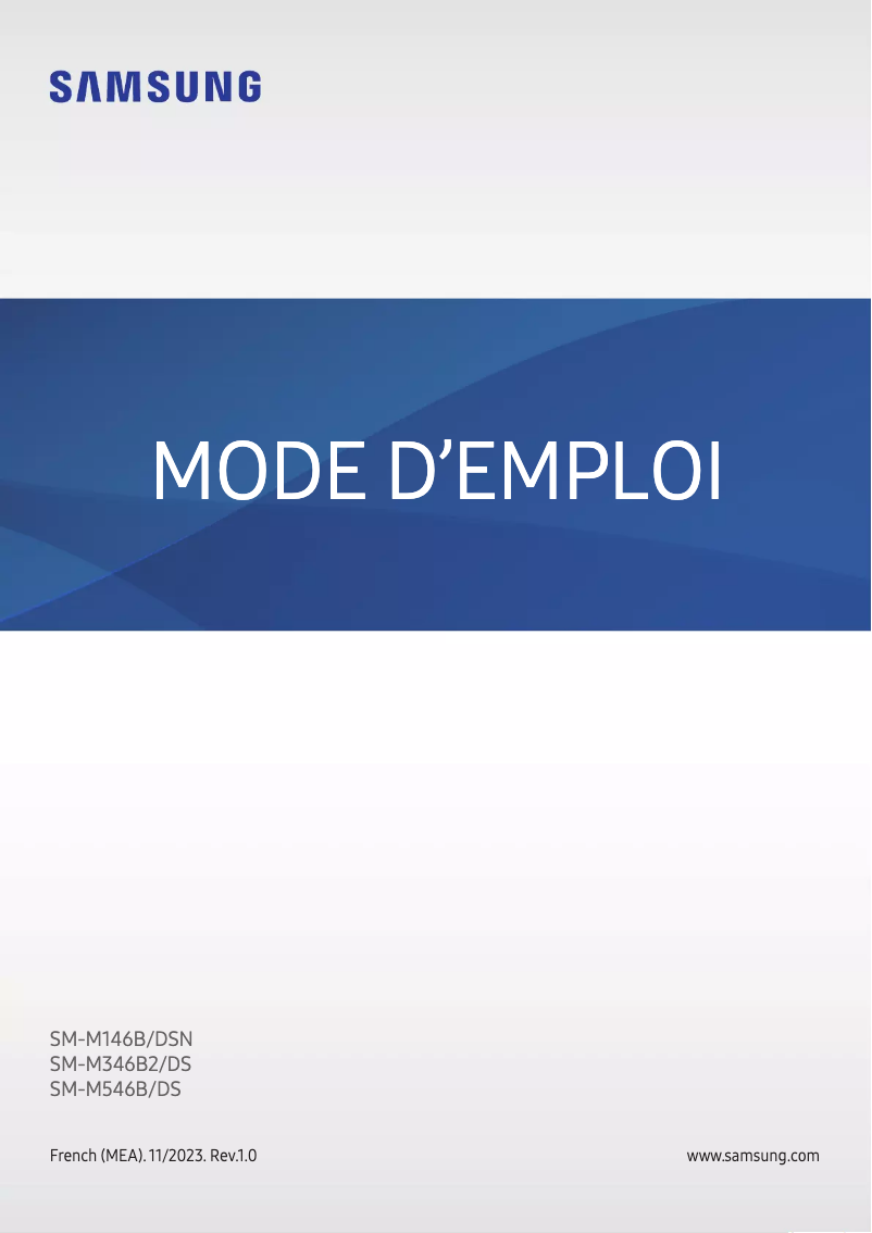 Imagen de la primera página del manual del dispositivo Galaxy M14