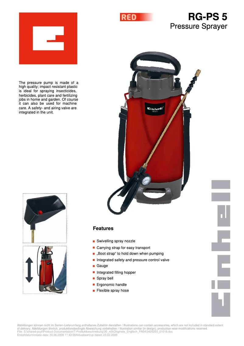 Imagen de la primera página del manual del dispositivo RG-PS 5