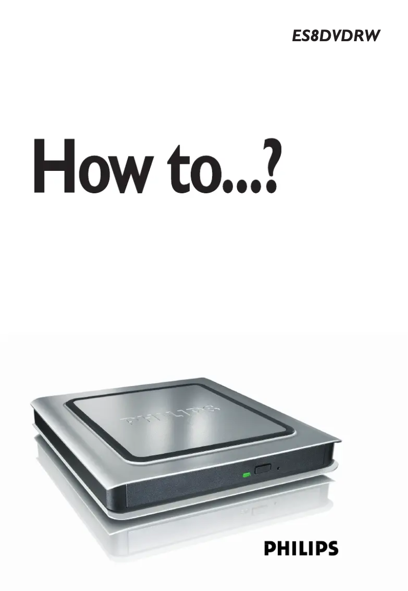 Imagen de la primera página del manual del dispositivo ES8DVDRW