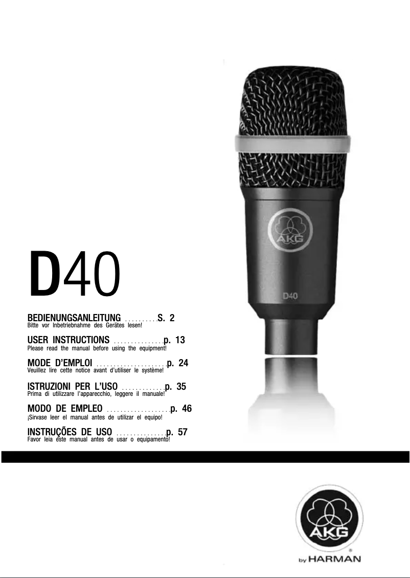 Página 1 del manual Manual de usuario AKG D40
