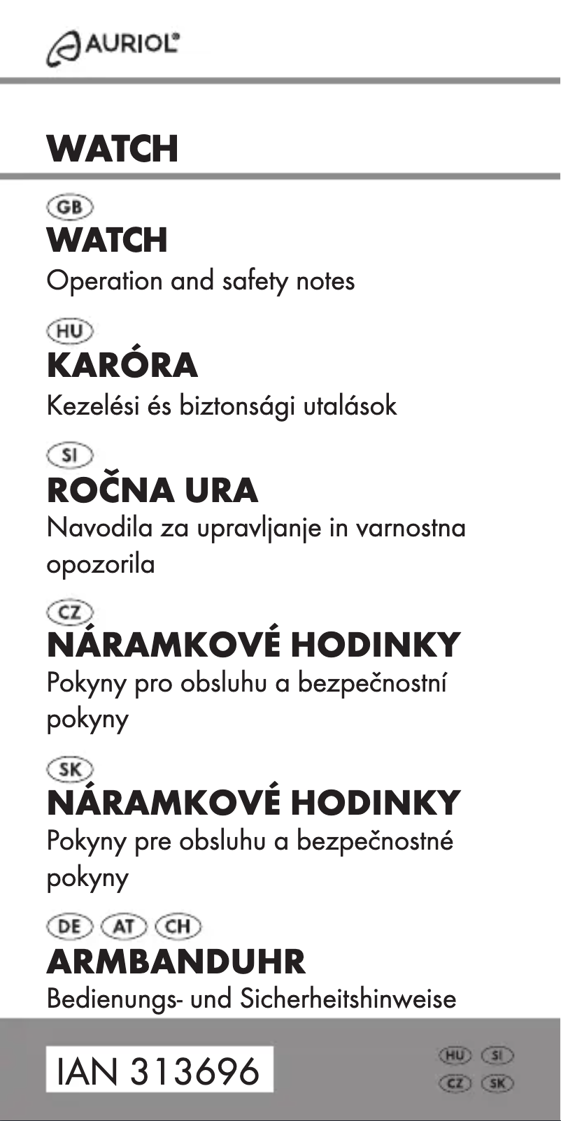 Página nº 1 - Manual de usuario Auriol IAN 313696