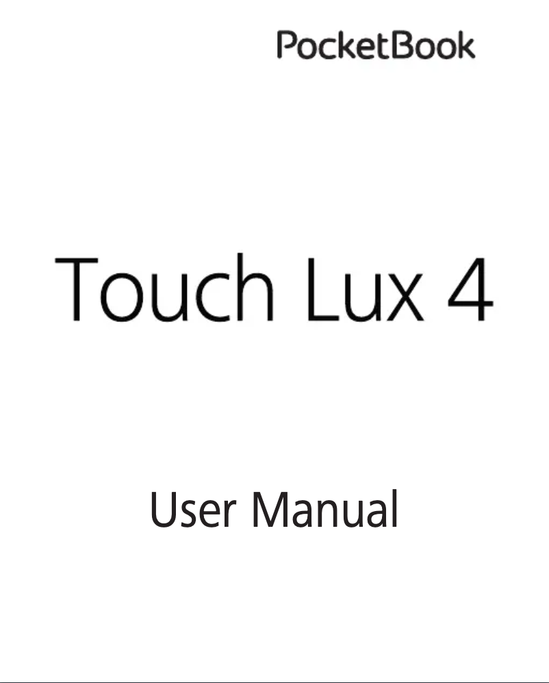 Página 1 del manual Manual de usuario PocketBook Touch Lux 4